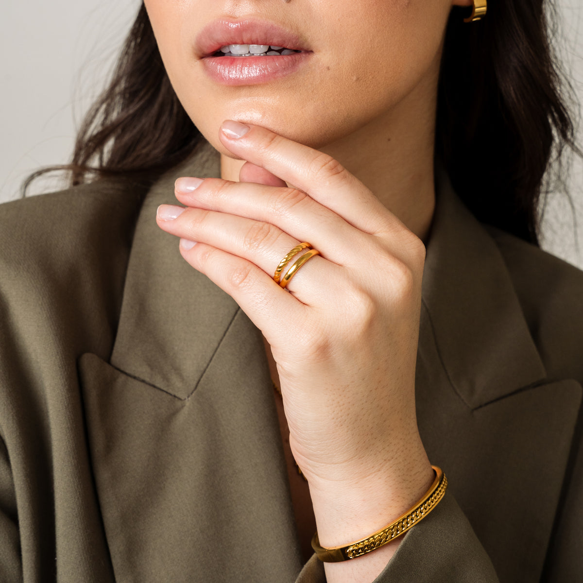 Pulsera de Cadena Curb - Color Dorado