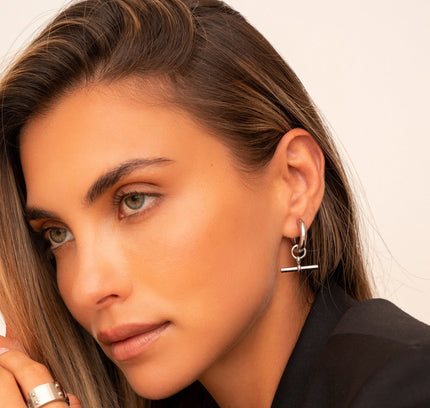 Aros T-Bar de Plata