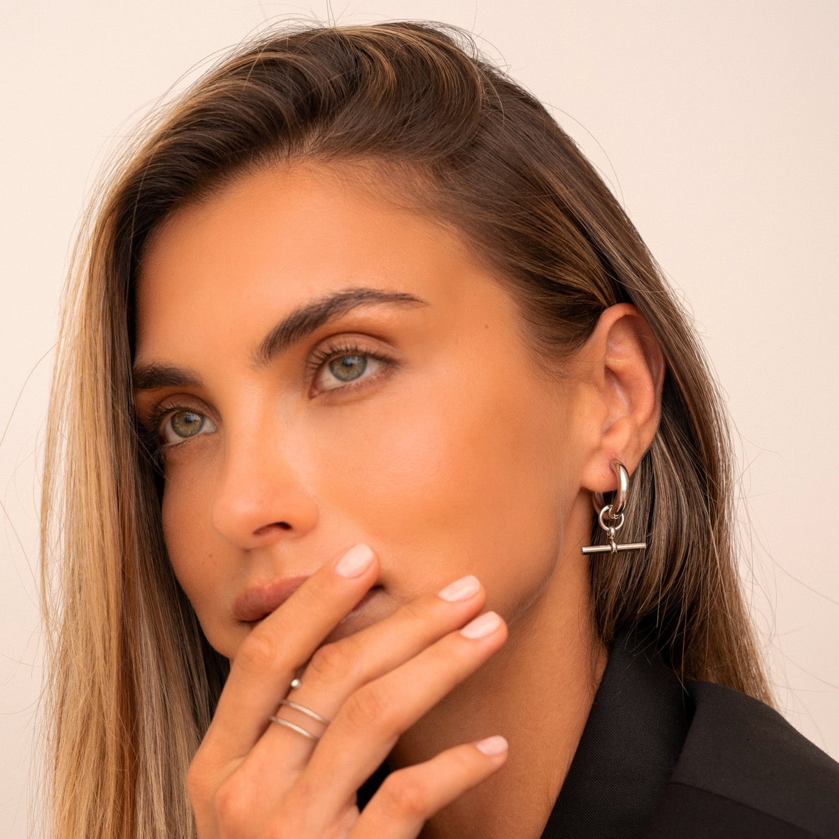 Aros T-Bar de Plata