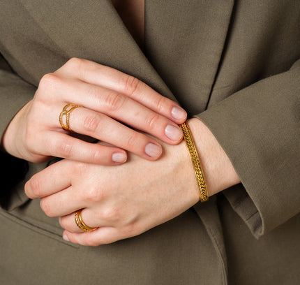 Pulsera de Cadena Curb - Color Dorado