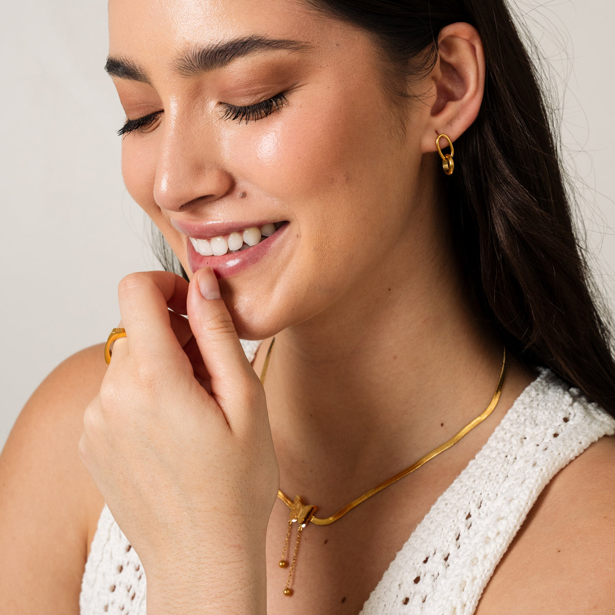 Aros Doble Enlace en Oro