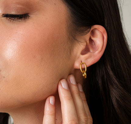 Aros Doble Enlace en Oro