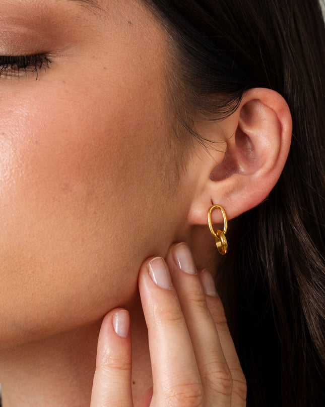 Aros Doble Enlace en Oro