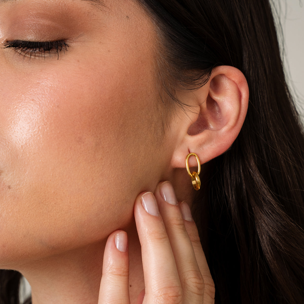 Aros Doble Enlace en Oro