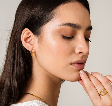Aros Doble Enlace en Oro