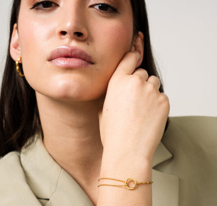 Pulsera de Tenis con Colgante - Oro