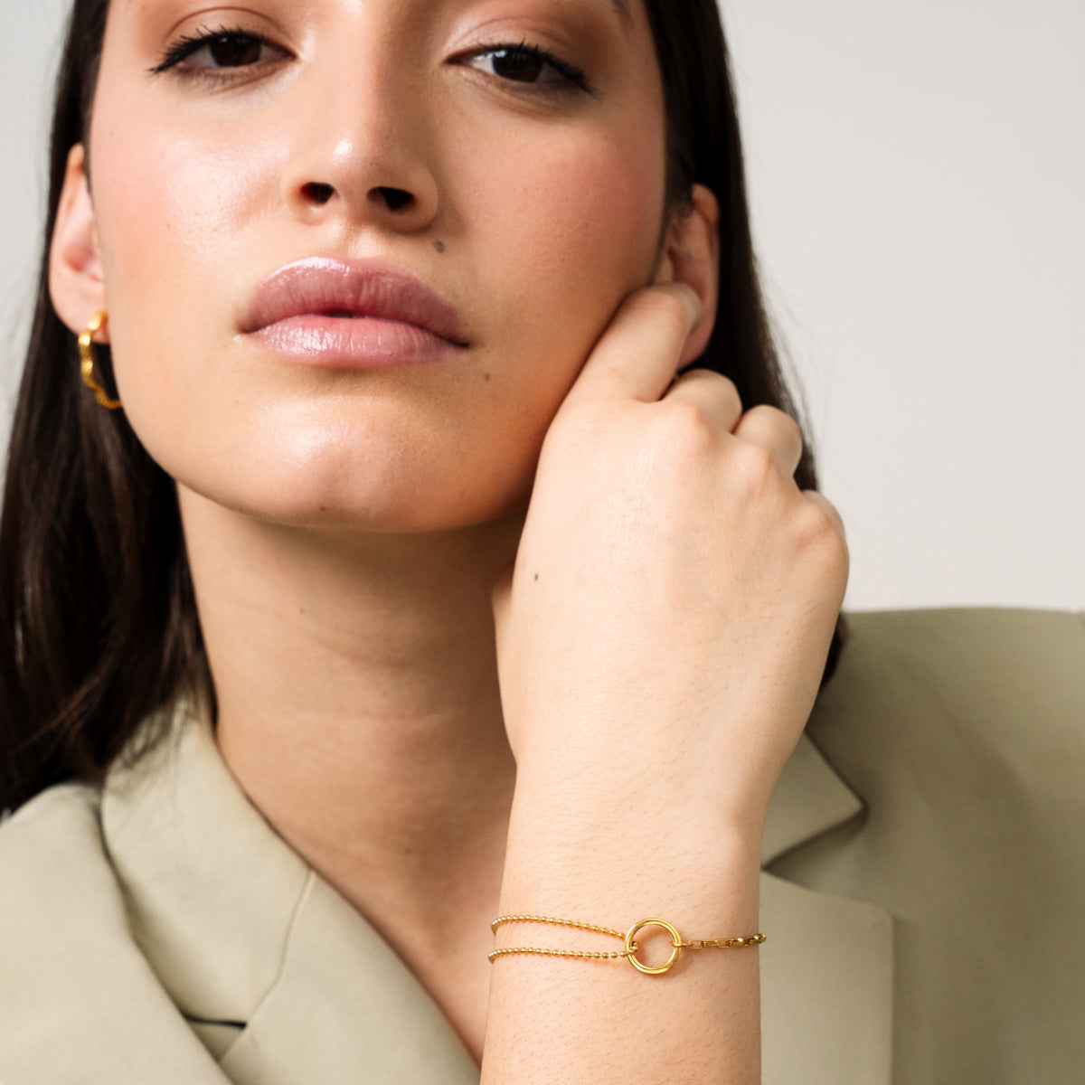 Pulsera de Tenis con Colgante - Oro