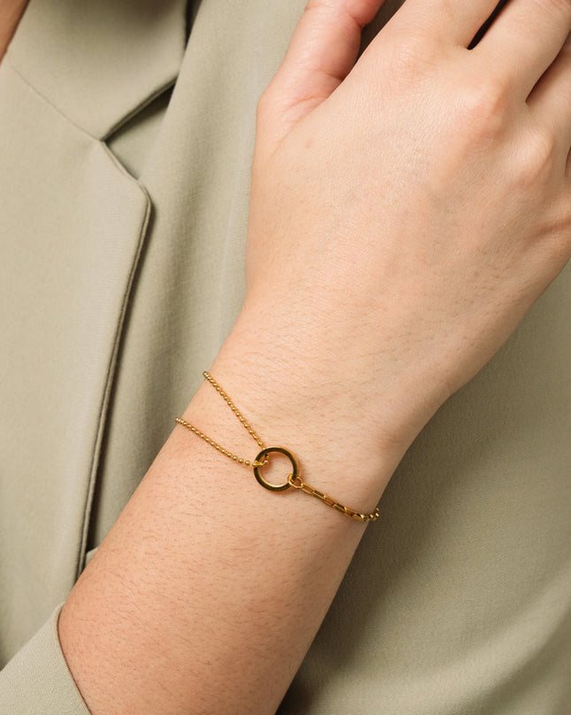 Pulsera de Tenis con Colgante - Oro