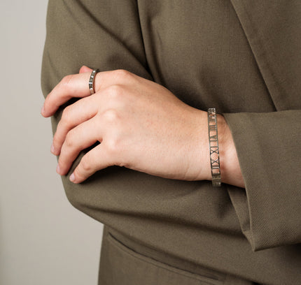 Pulsera de Números Huecos - Plata