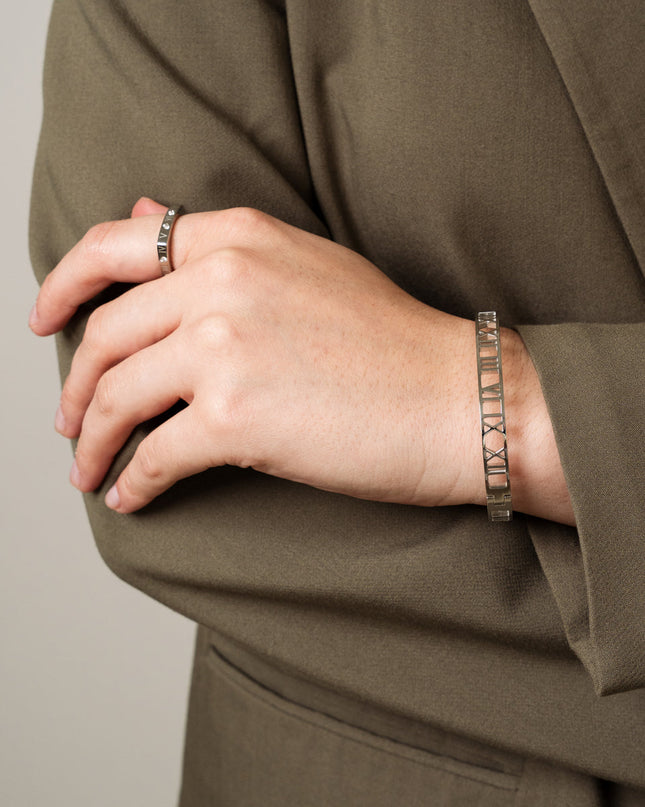 Pulsera de Números Huecos - Plata