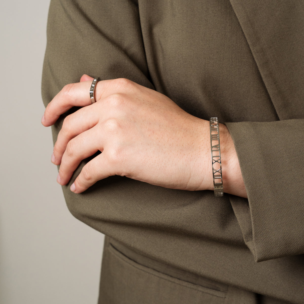 Pulsera de Números Huecos - Plata