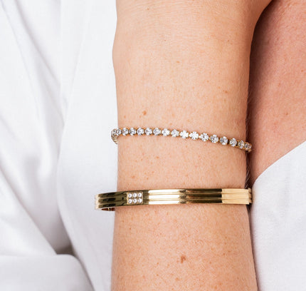 Pulsera de Tenis en Oro - Cadena Elegante