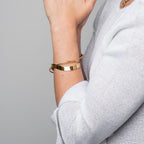 Woven Bangle Bracelet - Gold