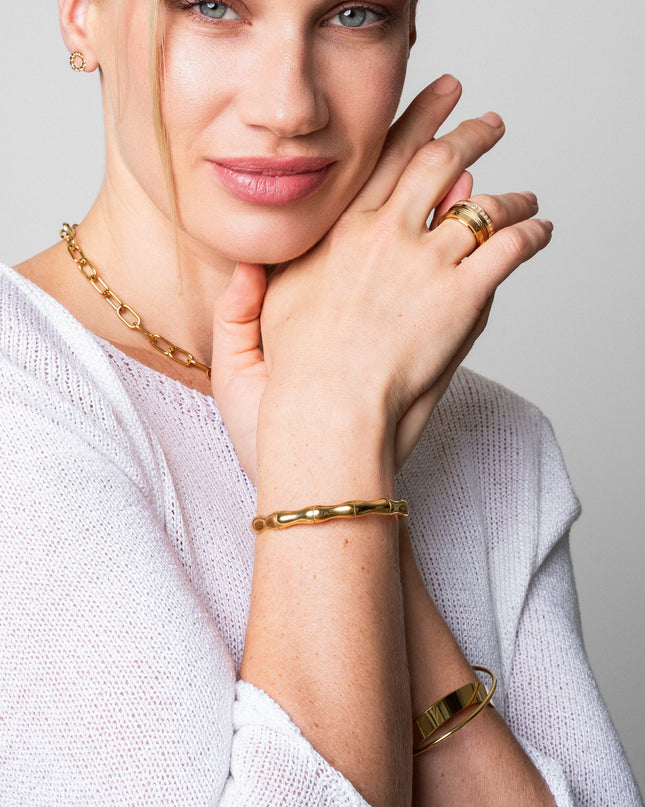 Brazalete de Bambú - Color Oro