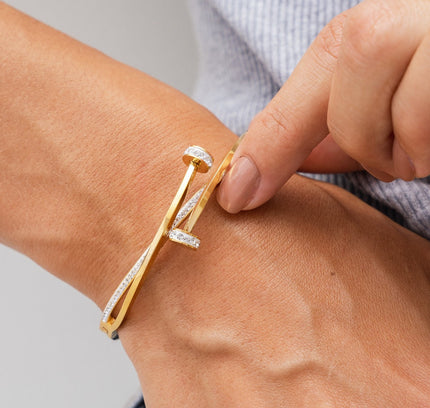 Pulsera de Piedra Natural - Acabado en Oro