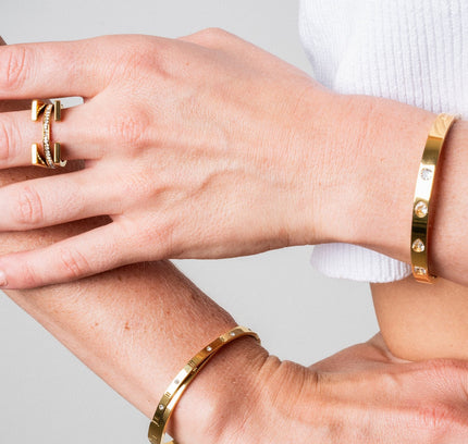 Pulsera de Gemas Variadas - Oro
