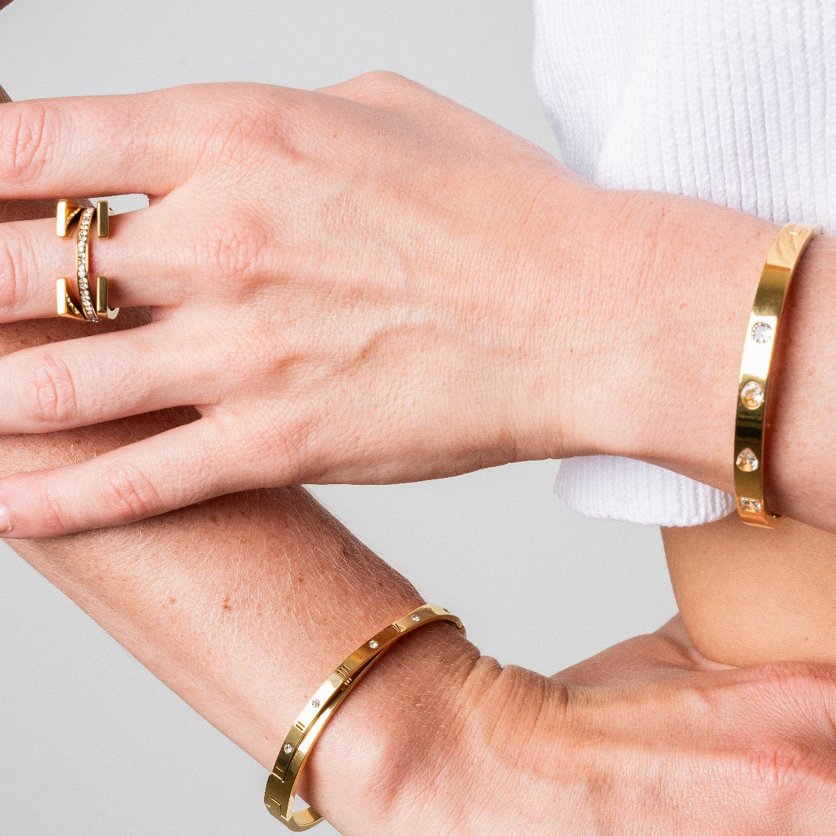 Pulsera de Gemas Variadas - Oro