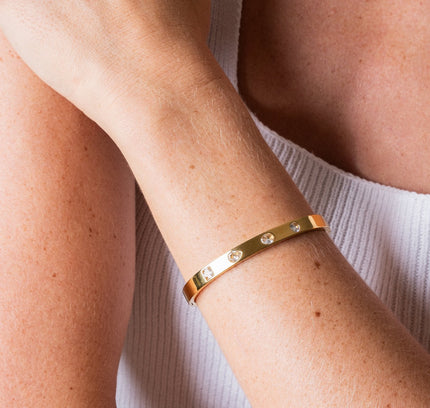 Pulsera de Gemas Variadas - Oro