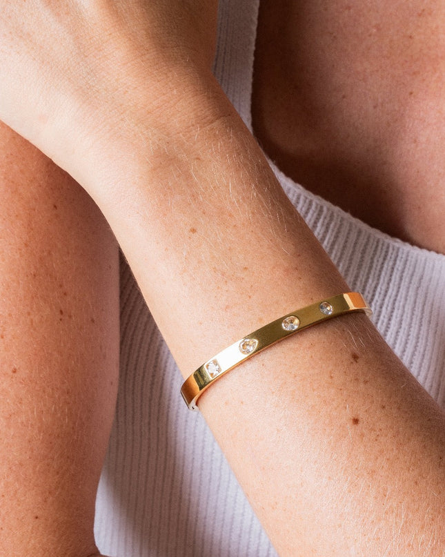 Pulsera de Gemas Variadas - Oro