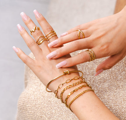 Set de Pulseras Esenciales 2 - Dorado