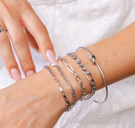 Set de Pulseras Esenciales 2 - Plata