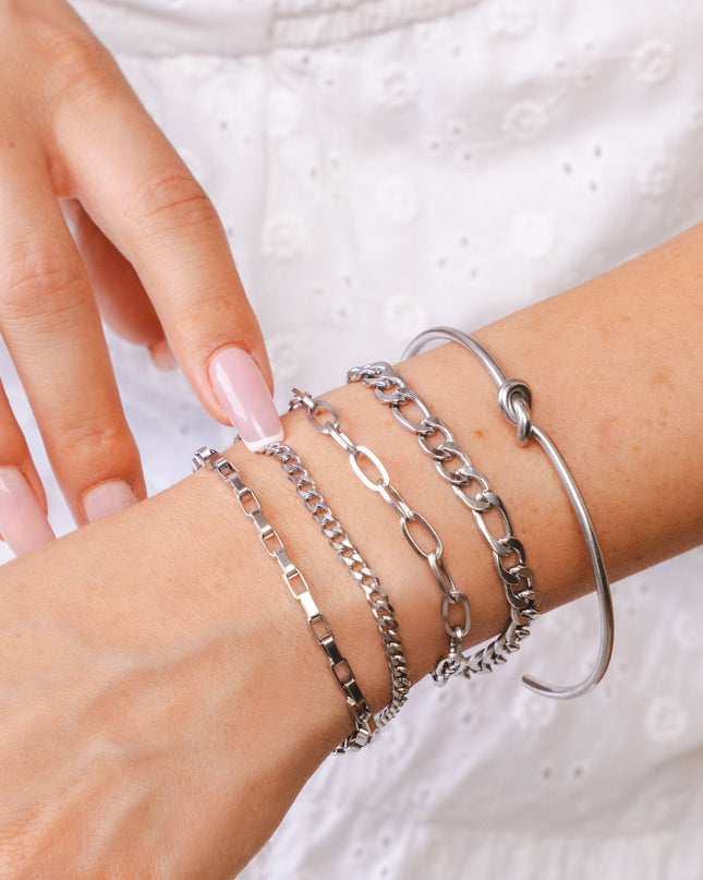 Set de Pulseras Esenciales 2 - Plata