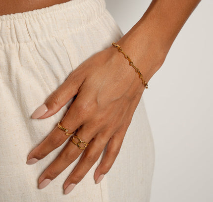 Pulsera de Cadena con Clip para Tableta - Color Dorado