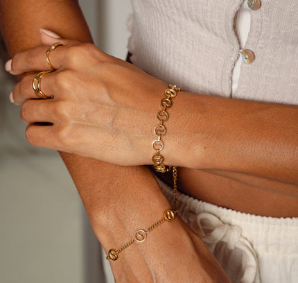 Pulsera de Cadena Santorini en Oro