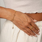 Pulsera de Oro con Colgante Serra