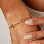 Pulsera de Oro con Colgante Serra