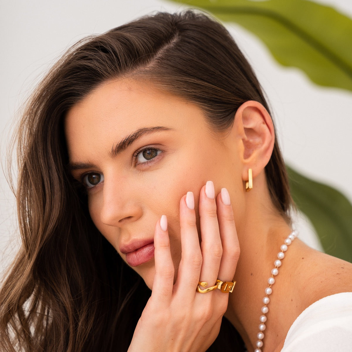 Pendientes Nova en Baño de Oro de 18K