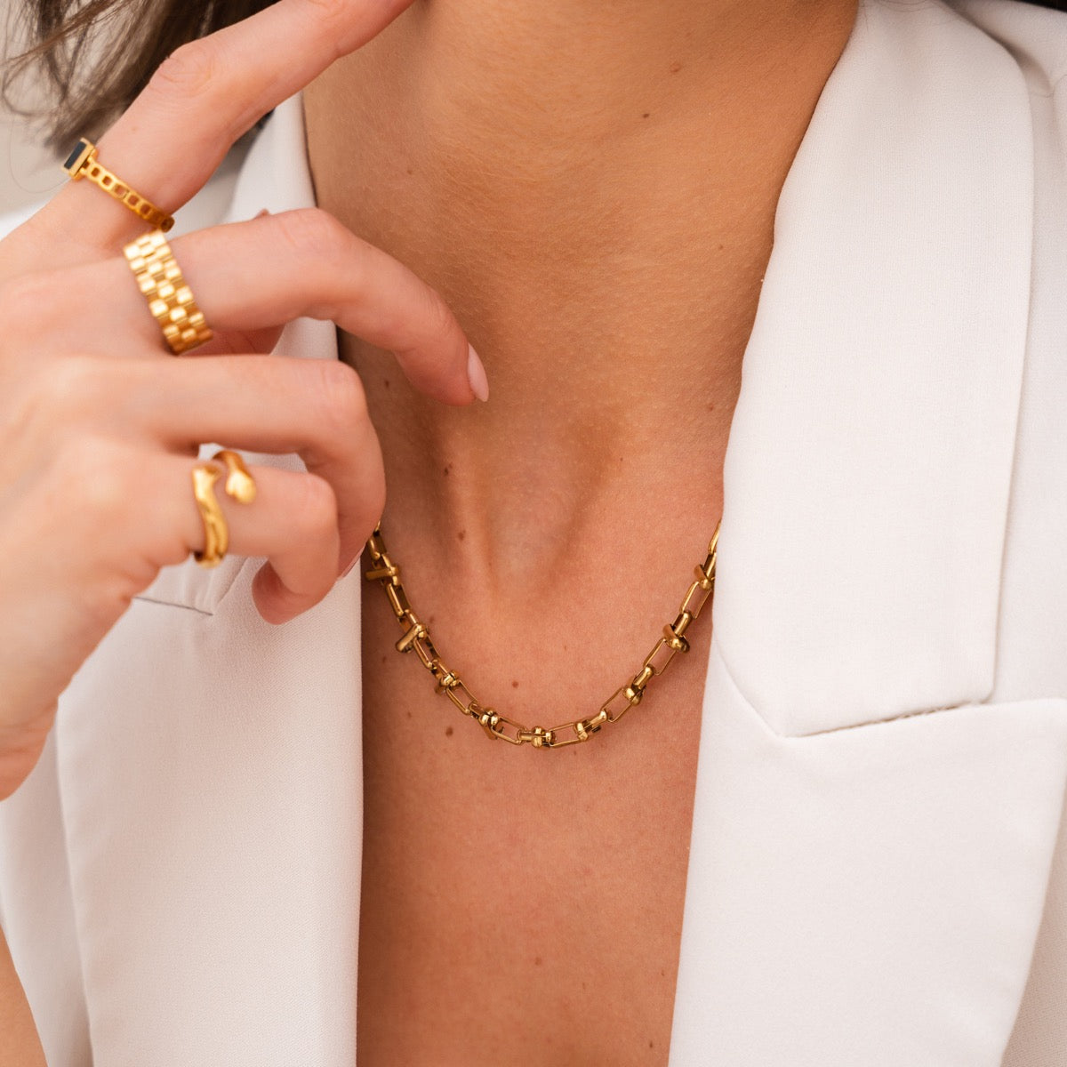Cairo Gold Choker Necklace