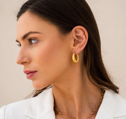 Aros Croissant en Oro