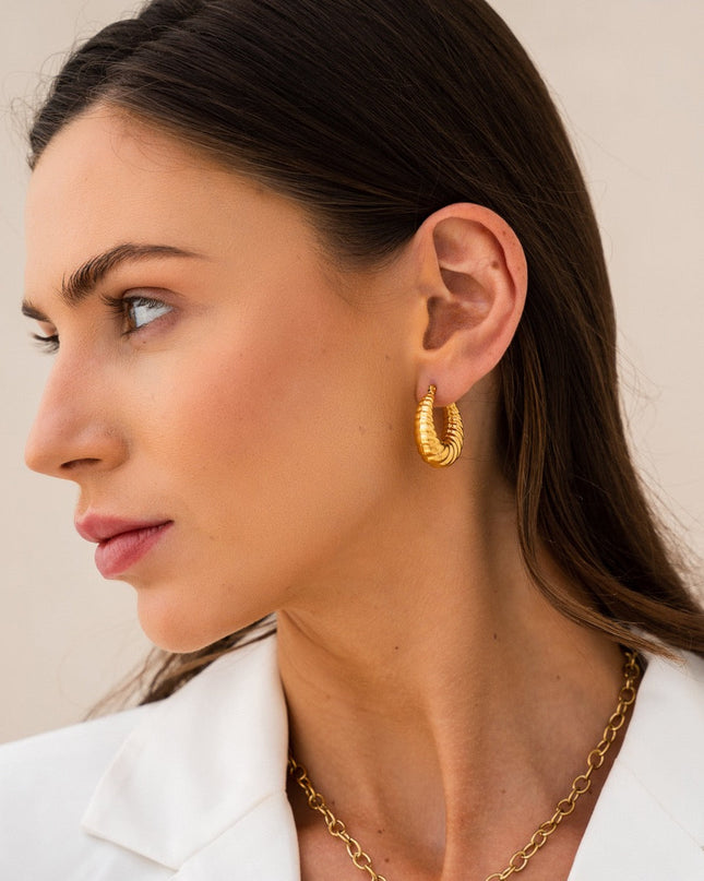 Aros Croissant en Oro
