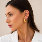 Aros Croissant en Oro