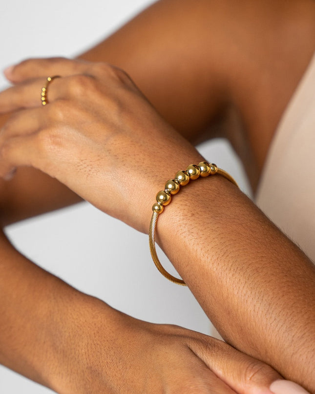 Pulsera Bangle Fidget Calma - Color Oro