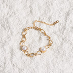 Pulsera de Oro con Colgante de Perla Cora