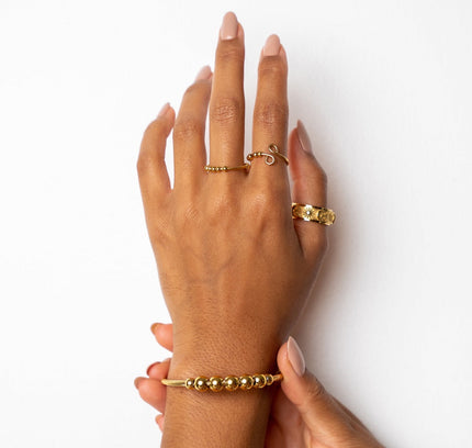 Pulsera Bangle Fidget Calma - Color Oro