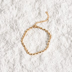 Pulsera de Perlas en Cadena - Color Dorado
