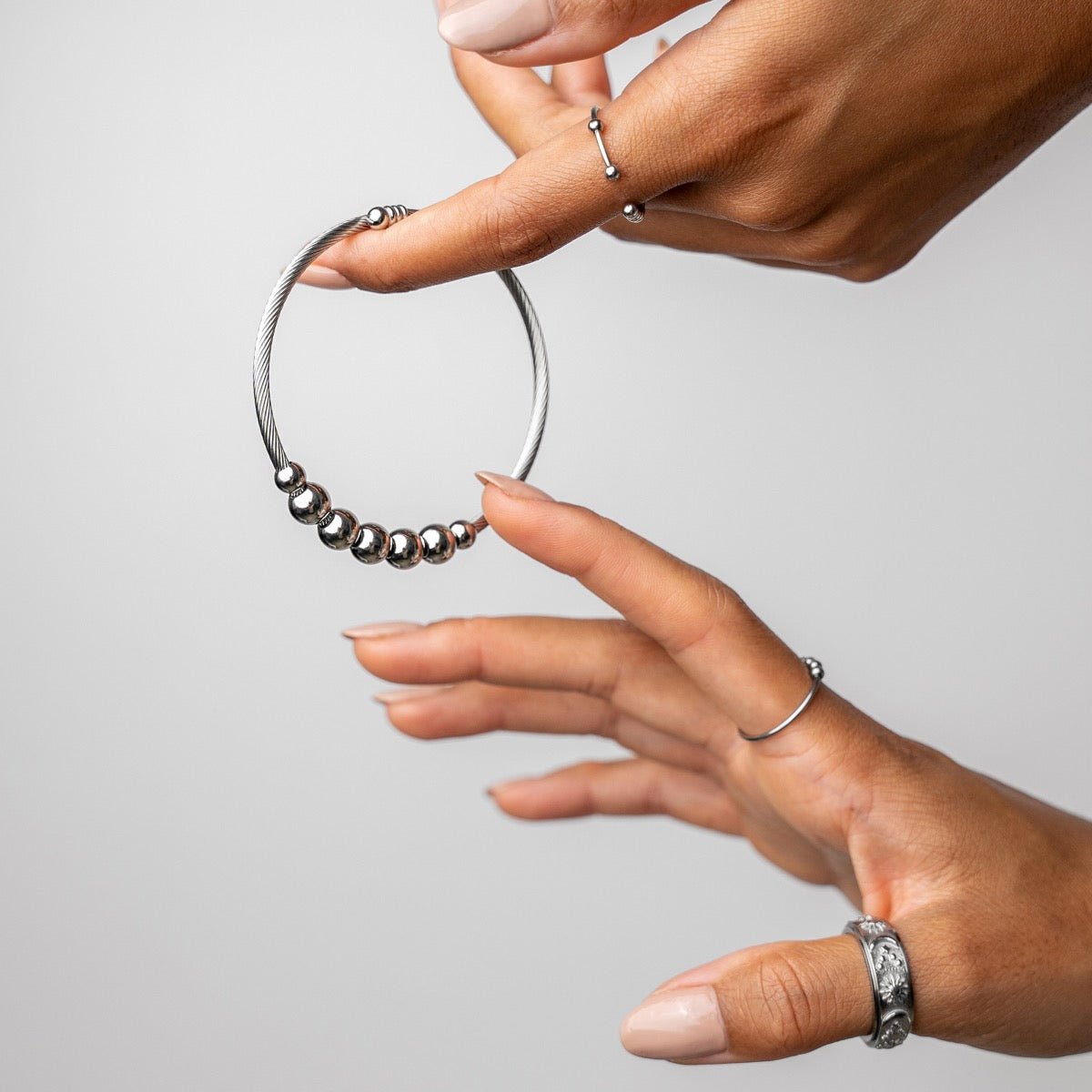 Pulsera Fidget Calma - Color Plata