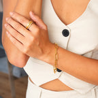 Pulsera de Cadena Rígida - Color Oro