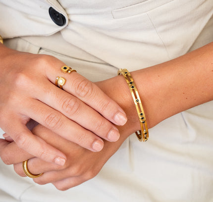 Pulsera Bangle Araña - Dorada