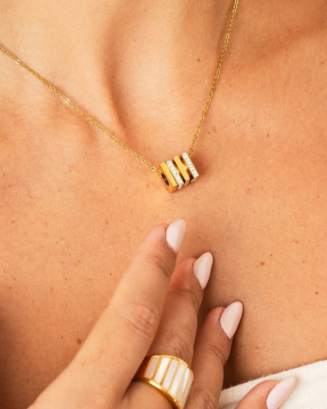 Collar Rubix de Piedra en Oro