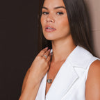 Collar Triple Apilado con Anillo - Plata