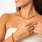 Pulsera de Cadena Ancha Camden - Color Oro