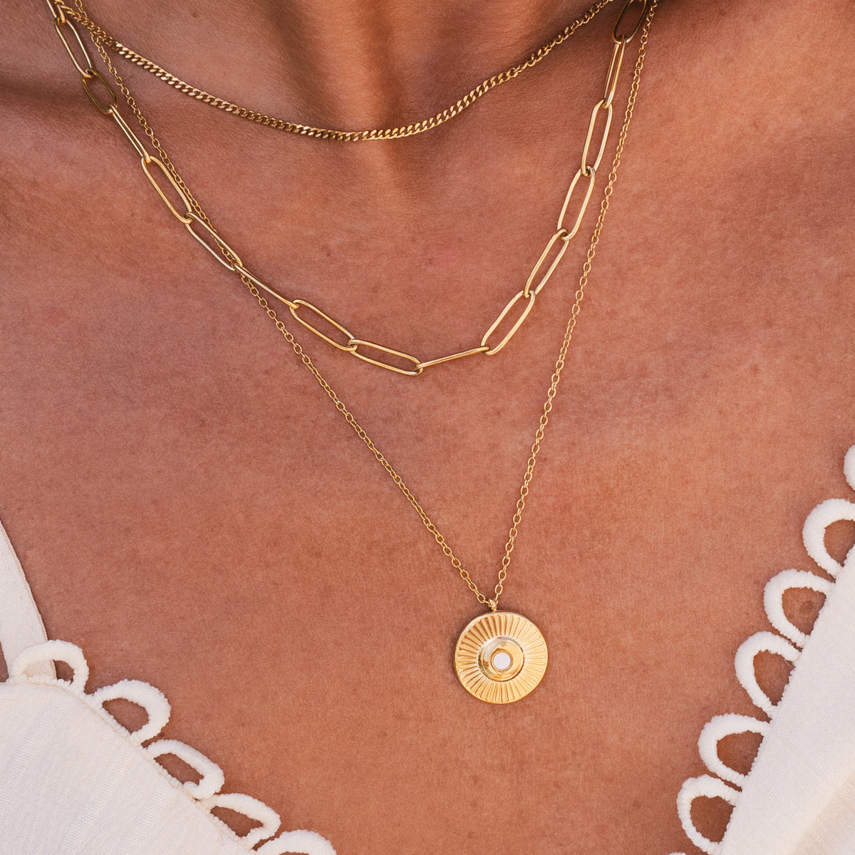 Triple Layer Cleopatra Collar - Gold