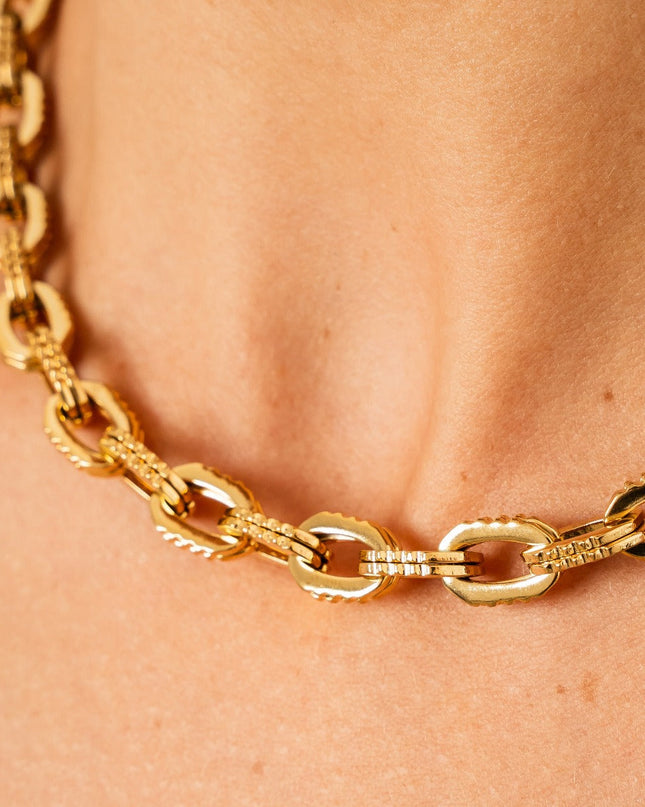 Collar de eslabones robustos Camden - Dorado