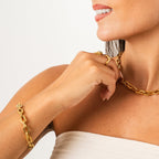 Pulsera de Cadena Ancha Camden - Color Oro