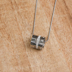 Collar Triple Apilado con Anillo - Plata