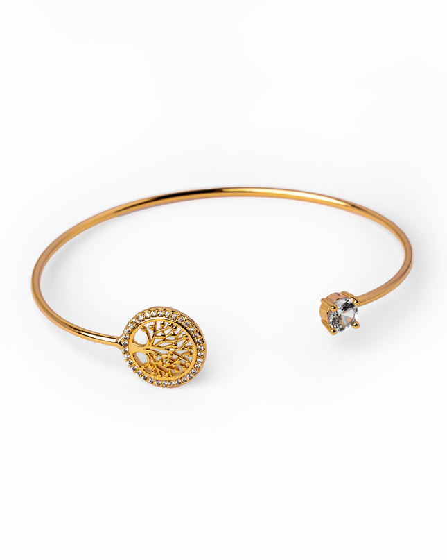 Brazalete de Piedra del Árbol de la Vida en Oro